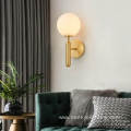 Modern Copper Brass Wall Lamp Gold Metal Glass